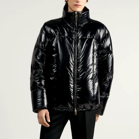 Dunhill Goose Feather Down Puffer Jacket Winter Coat Glossy Puff Waterproof Warm - Picture 4 of 16